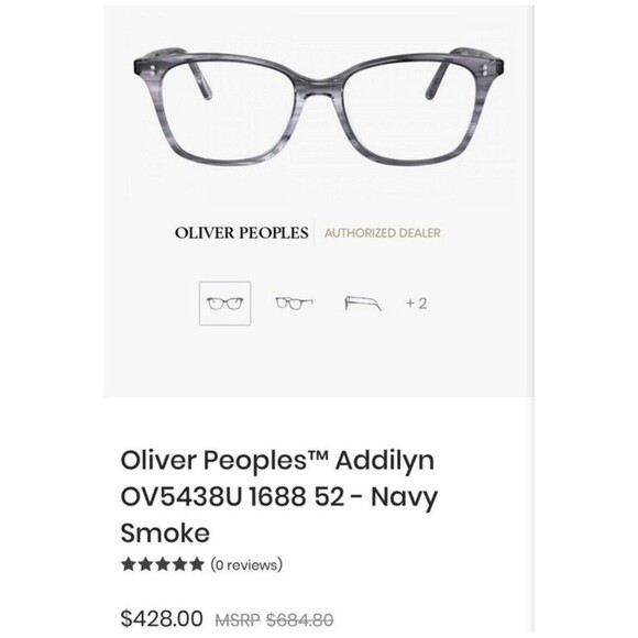 Oliver Peoples Addilyn OV5438U 1688 Eyeglasses | Navy Smoke | 52-17-145 | Women - Picture 8 of 8